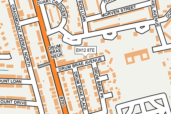 EH12 8TE map - OS OpenMap – Local (Ordnance Survey)