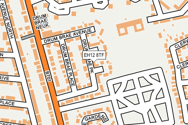 EH12 8TF map - OS OpenMap – Local (Ordnance Survey)