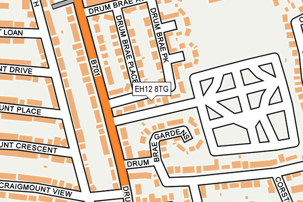 EH12 8TG map - OS OpenMap – Local (Ordnance Survey)