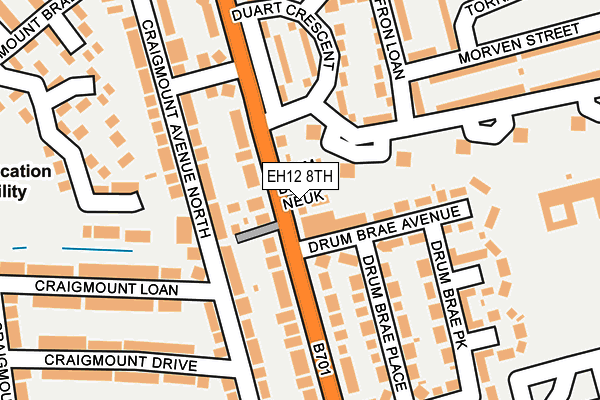 EH12 8TH map - OS OpenMap – Local (Ordnance Survey)