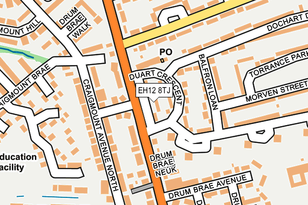 EH12 8TJ map - OS OpenMap – Local (Ordnance Survey)