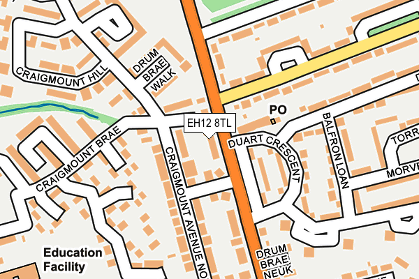 EH12 8TL map - OS OpenMap – Local (Ordnance Survey)