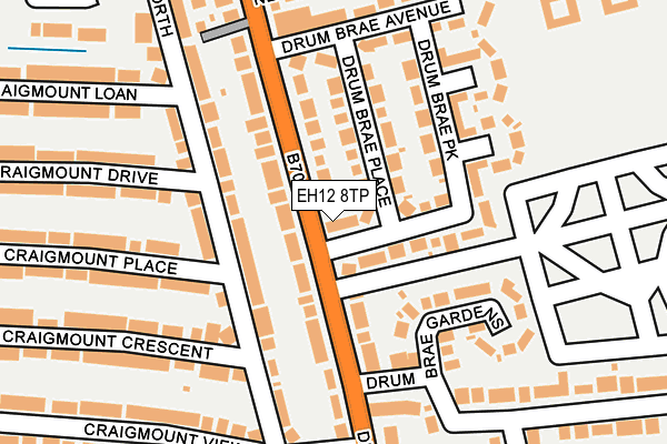 EH12 8TP map - OS OpenMap – Local (Ordnance Survey)