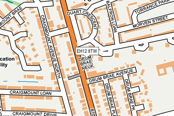 EH12 8TW map - OS OpenMap – Local (Ordnance Survey)