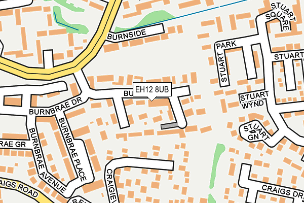 EH12 8UB map - OS OpenMap – Local (Ordnance Survey)