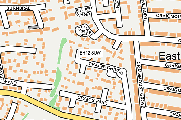 EH12 8UW map - OS OpenMap – Local (Ordnance Survey)