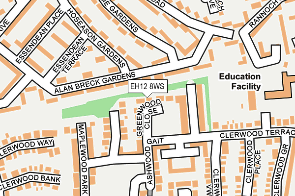 EH12 8WS map - OS OpenMap – Local (Ordnance Survey)