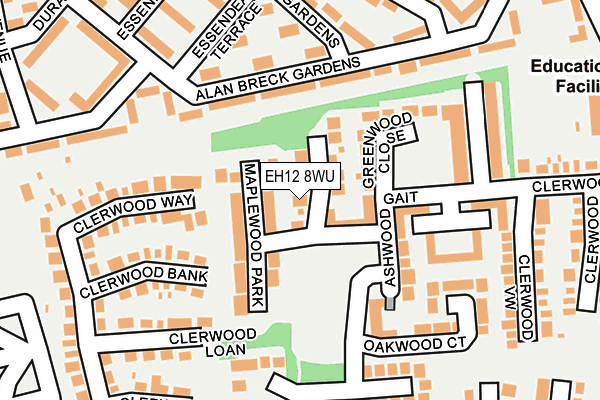 EH12 8WU map - OS OpenMap – Local (Ordnance Survey)