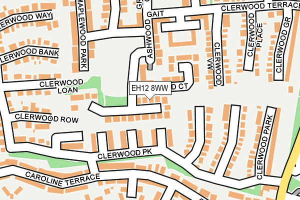 EH12 8WW map - OS OpenMap – Local (Ordnance Survey)