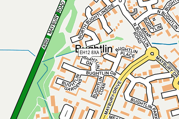 EH12 8XA map - OS OpenMap – Local (Ordnance Survey)