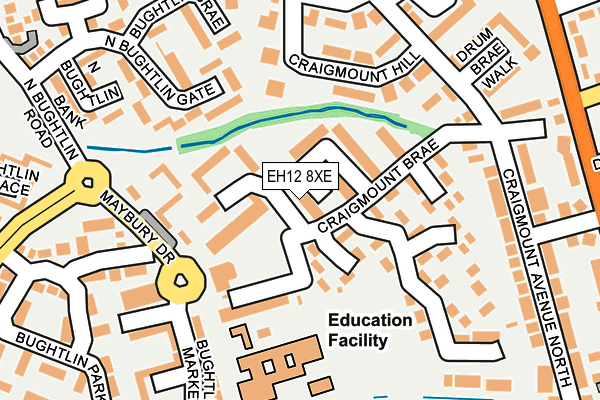 EH12 8XE map - OS OpenMap – Local (Ordnance Survey)