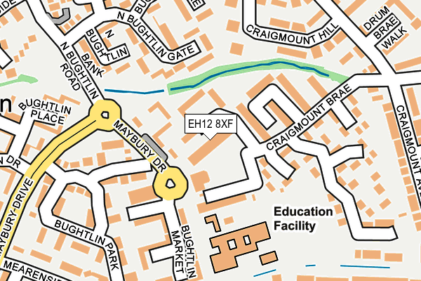 EH12 8XF map - OS OpenMap – Local (Ordnance Survey)