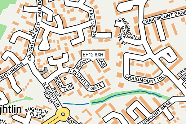 EH12 8XH map - OS OpenMap – Local (Ordnance Survey)