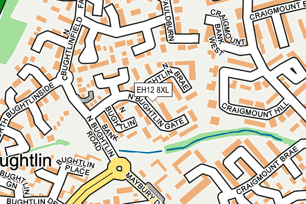 EH12 8XL map - OS OpenMap – Local (Ordnance Survey)