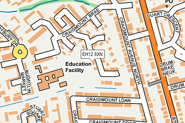 EH12 8XN map - OS OpenMap – Local (Ordnance Survey)