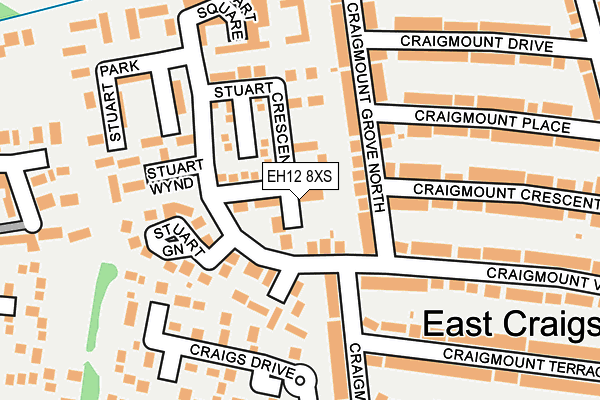 EH12 8XS map - OS OpenMap – Local (Ordnance Survey)