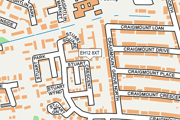 EH12 8XT map - OS OpenMap – Local (Ordnance Survey)