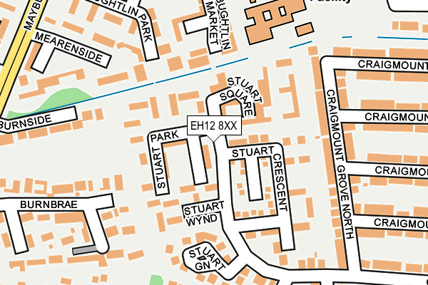 EH12 8XX map - OS OpenMap – Local (Ordnance Survey)