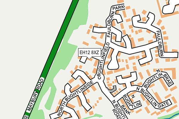 EH12 8XZ map - OS OpenMap – Local (Ordnance Survey)