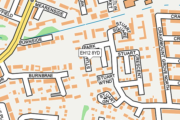 EH12 8YD map - OS OpenMap – Local (Ordnance Survey)