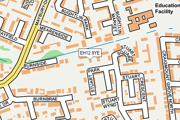 EH12 8YE map - OS OpenMap – Local (Ordnance Survey)