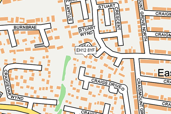 EH12 8YF map - OS OpenMap – Local (Ordnance Survey)