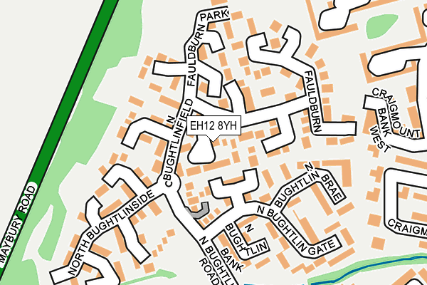 EH12 8YH map - OS OpenMap – Local (Ordnance Survey)