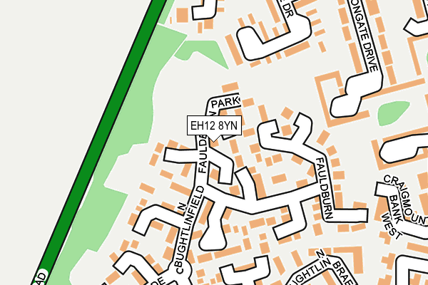 EH12 8YN map - OS OpenMap – Local (Ordnance Survey)