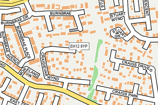 EH12 8YP map - OS OpenMap – Local (Ordnance Survey)