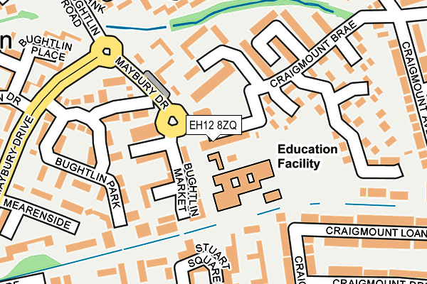 EH12 8ZQ map - OS OpenMap – Local (Ordnance Survey)