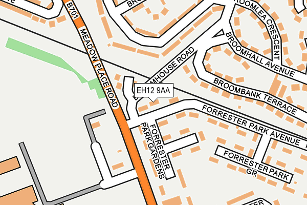 EH12 9AA map - OS OpenMap – Local (Ordnance Survey)