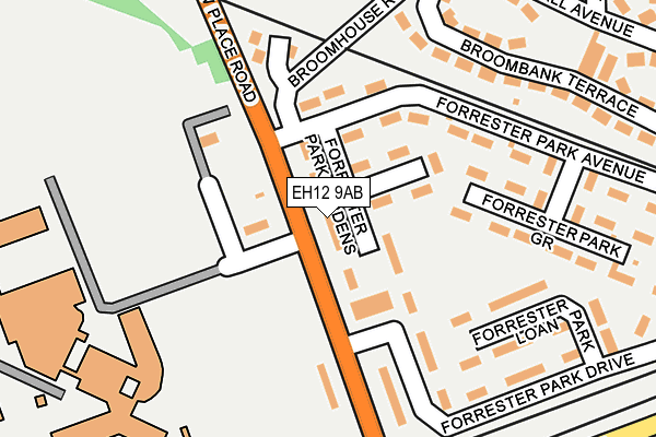 EH12 9AB map - OS OpenMap – Local (Ordnance Survey)