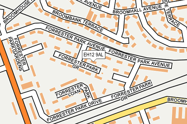 EH12 9AL map - OS OpenMap – Local (Ordnance Survey)