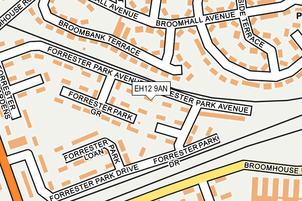 EH12 9AN map - OS OpenMap – Local (Ordnance Survey)