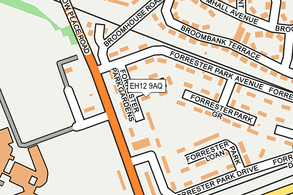 EH12 9AQ map - OS OpenMap – Local (Ordnance Survey)