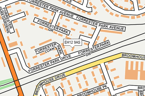 EH12 9AS map - OS OpenMap – Local (Ordnance Survey)