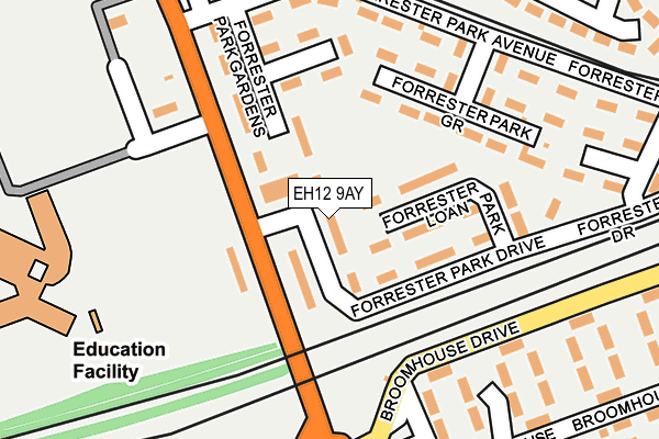 EH12 9AY map - OS OpenMap – Local (Ordnance Survey)