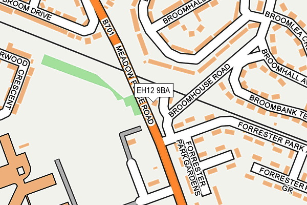 EH12 9BA map - OS OpenMap – Local (Ordnance Survey)