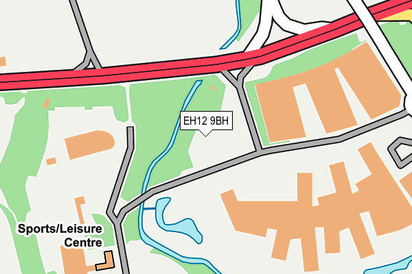 EH12 9BH map - OS OpenMap – Local (Ordnance Survey)