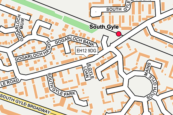 EH12 9DG map - OS OpenMap – Local (Ordnance Survey)