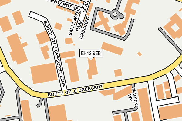 EH12 9EB map - OS OpenMap – Local (Ordnance Survey)