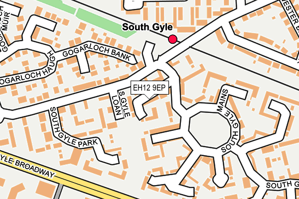 EH12 9EP map - OS OpenMap – Local (Ordnance Survey)