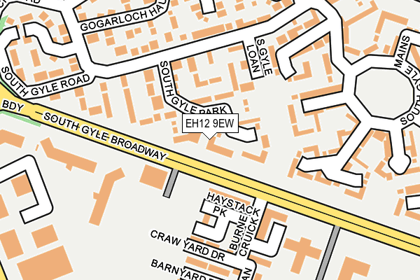 EH12 9EW map - OS OpenMap – Local (Ordnance Survey)