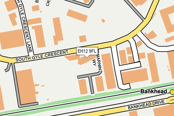 EH12 9FL map - OS OpenMap – Local (Ordnance Survey)