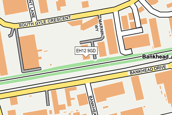 EH12 9GD map - OS OpenMap – Local (Ordnance Survey)