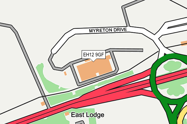 EH12 9GF map - OS OpenMap – Local (Ordnance Survey)