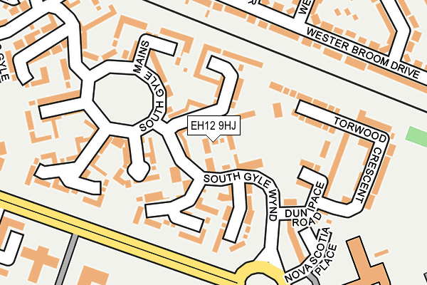 EH12 9HJ map - OS OpenMap – Local (Ordnance Survey)