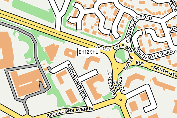 EH12 9HL map - OS OpenMap – Local (Ordnance Survey)