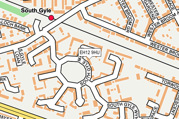 EH12 9HU map - OS OpenMap – Local (Ordnance Survey)