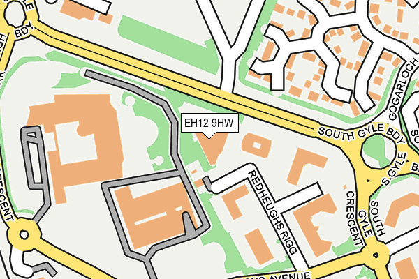 EH12 9HW map - OS OpenMap – Local (Ordnance Survey)